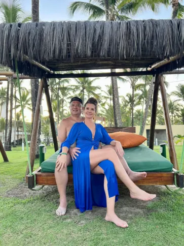 O destacado casal Emerson e Janete Takakusa curtiu momentos de lazer e descanso na Bahia no Transamérica Ilha de Comandatuba.