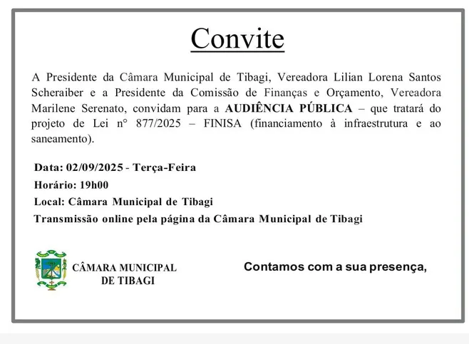O encontro acontece na próxima terça-feira (02).