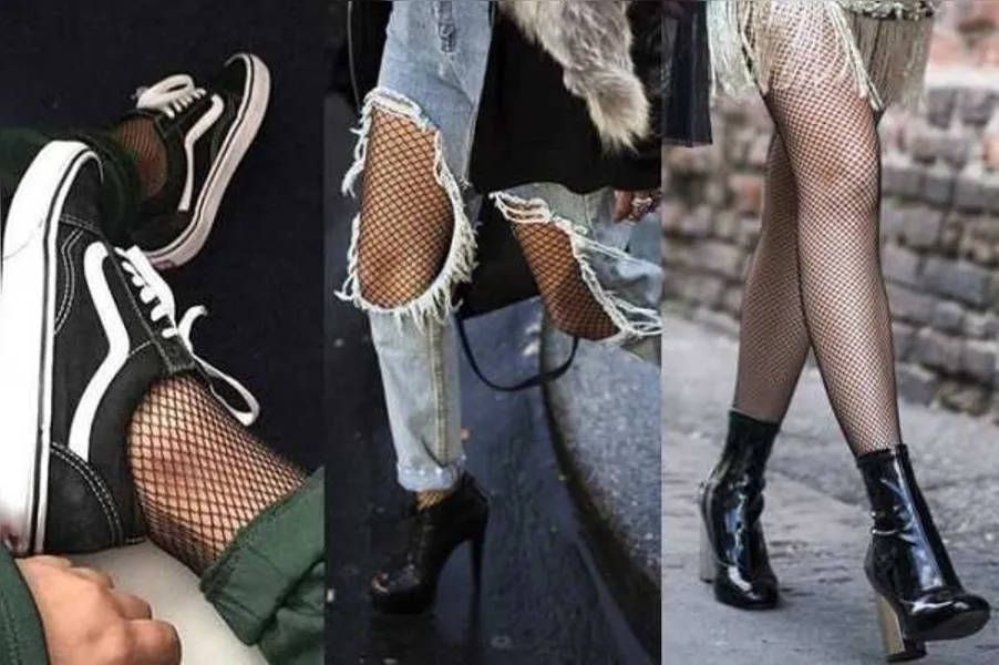 Meia-Calça Arrastão é perfeita para looks de personalidade