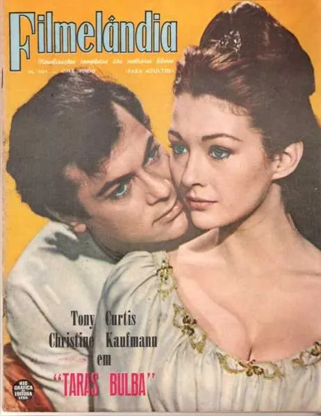 Na capa desta edição estão Tony Curtis e Kristine Kaufman a dupla de “Taras Bulba” (1962.), casados na vida real de 1963 a 1968.