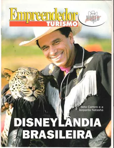 Capa do Encarte com Beto Carrero e sua Leoparda Natasha.