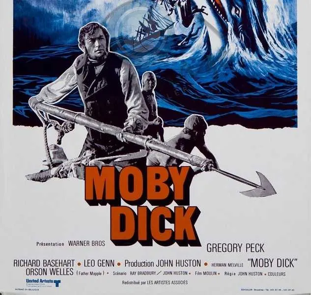 Gregory Peck que representa “um capitão Perna de pau” eis que o motivo do seu ódio mortal pelo cachalote era justamente tê-lo ferido mortalmente no membro inferior. Para quem não viu o filme ainda há chance de encontrá-lo no Canal YouTube
