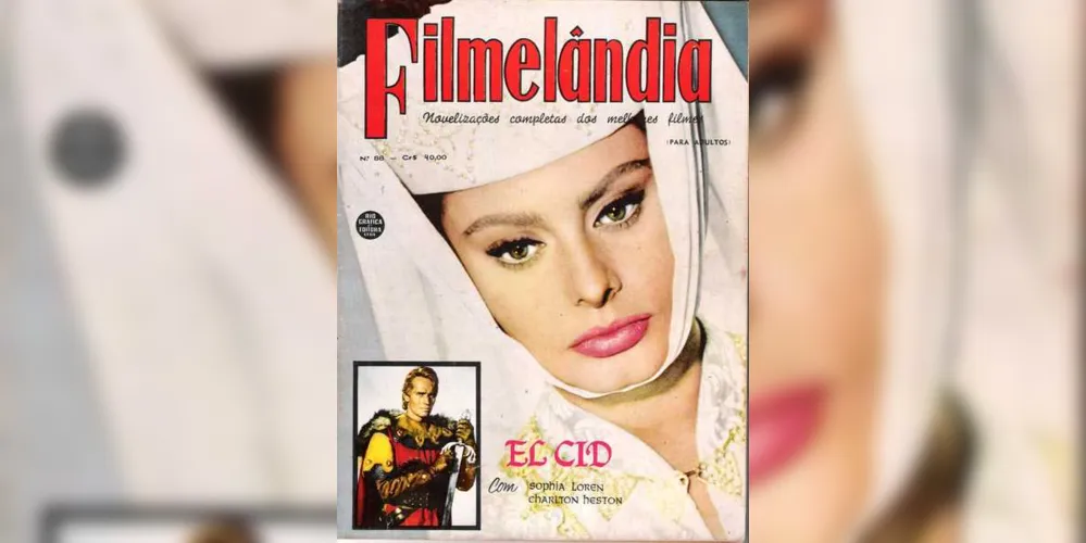 Na capa desta edição Sophia Loren que viveu Jimena, aparece ao lado de um aplique de Charlton Heston. A edição já custava 40 cruzeiros.