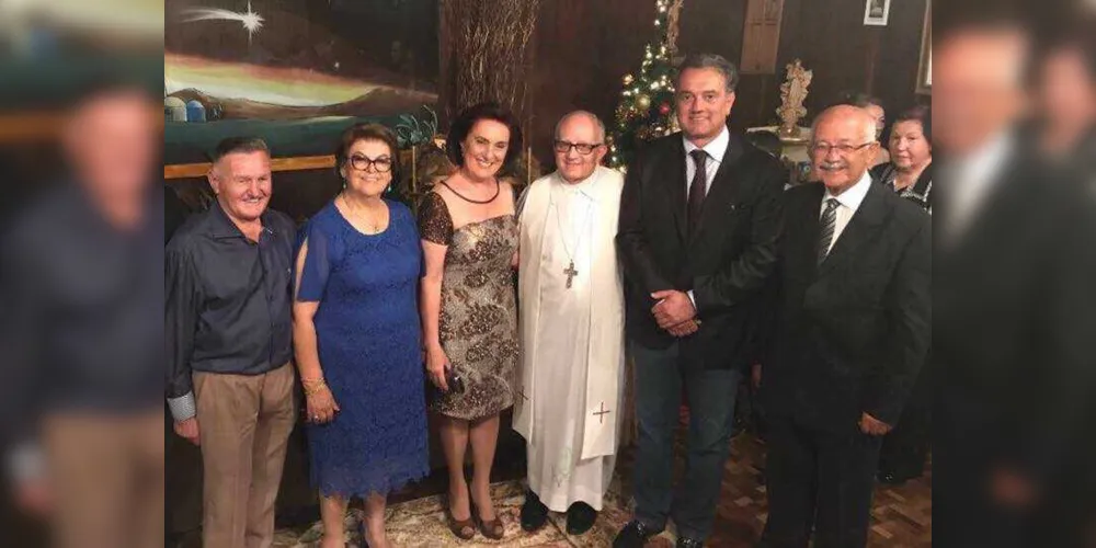 Sergio e Aracy Zadorosny, Telma Cosmoski Campagnoli, Dom Sergio, Plauto Miro Guimarães e Ciro Campagnoli
