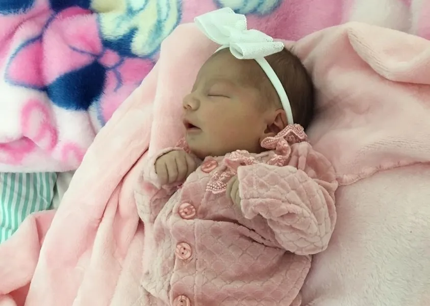 Foto 4: A pequenina Louise Legowski Tontini, filha de Lisandra legowski e Eluidy Cruz Tontini, nasceu na última quinta-feira (25). Parabéns aos novos papais!