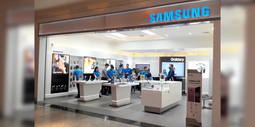 Considerada a quarta marca mais valiosa do mundo em 2018, a Samsung chega com exclusividade nos Campos Gerais