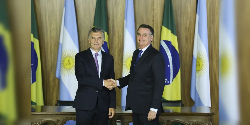 Bolsonaro e o presidente da Argentina, Mauricio Macri, se reuniram pela manhã