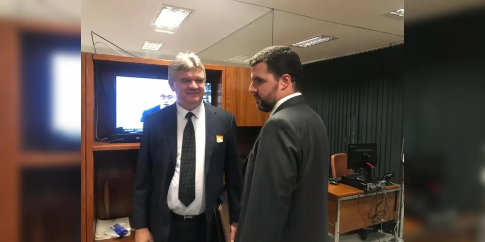 Sloboda esteve acompanhado do deputado federal Pedro Lupion durante a agenda em Brasília