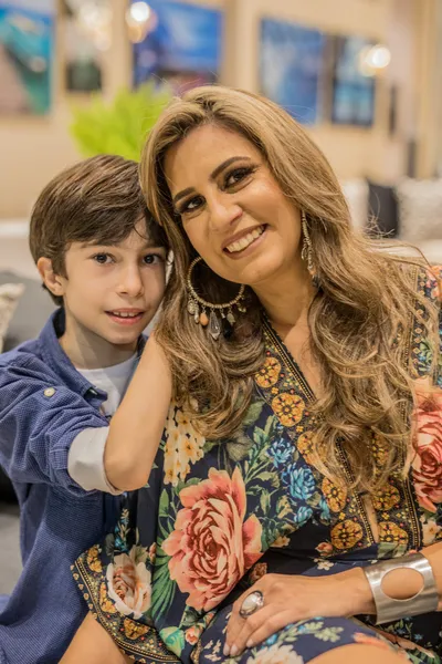 Valeria Soares e seu filho João Frederico Soares Ribas