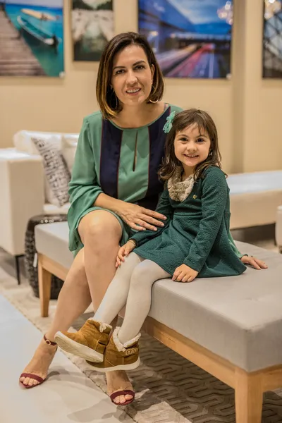 Maria Eduarda Feltrin Lunardon e a filha Yanara Feltrin