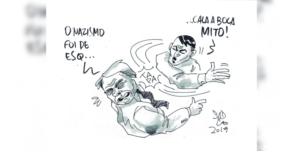Imagem ilustrativa da imagem Charge da edição desta quarta-feira (03/04/2019) do JM