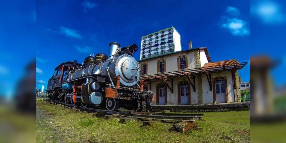  Locomotiva faz parte do acervo da Casa da Memória e é patrimônio histórico de PG