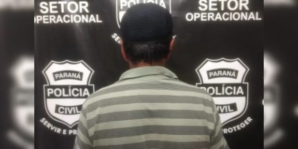 Policiais da 13ª SDP de Ponta Grossa prenderam, por determinação judicial, Paulo Kramer, 63