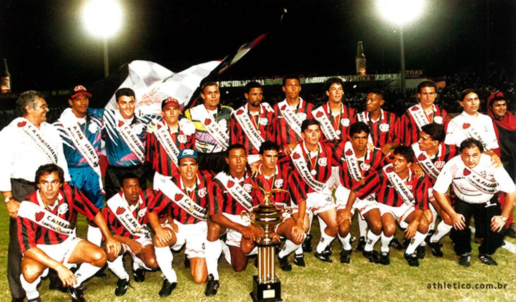 Brasileiro Série B 1995: Ricardo Pinto, Neto, Luiz Eduardo, Jean, Ronaldo, Alex Lopes, Leomar, Matosas, João Antônio, Oséas, Paulo Rink, Flávio, Bira, Ricardo, Júlio César, Valdo, Ivan, Borçato, Everaldo, Emerson, Biro, Toninho, Alex Santana, Washington, Tico, Helinho, Cute. Técnico: Pepe.