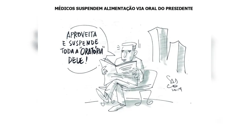 Imagem ilustrativa da imagem Charge da edição desta sexta-feira (12/09/2019) do JM