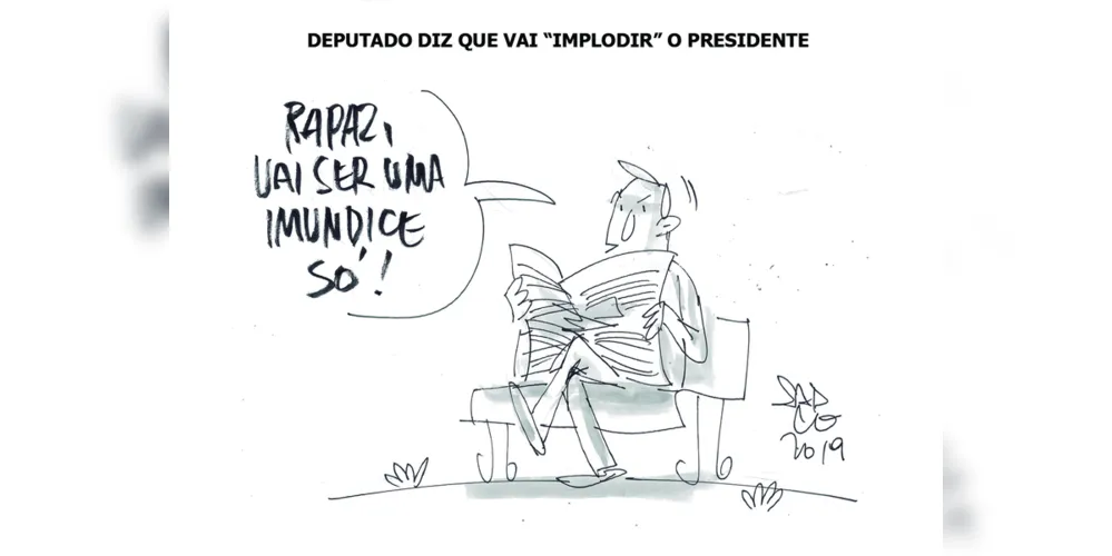 Imagem ilustrativa da imagem Charge da edição deste fim de semana (18, 19 e 20/10/2019) do JM