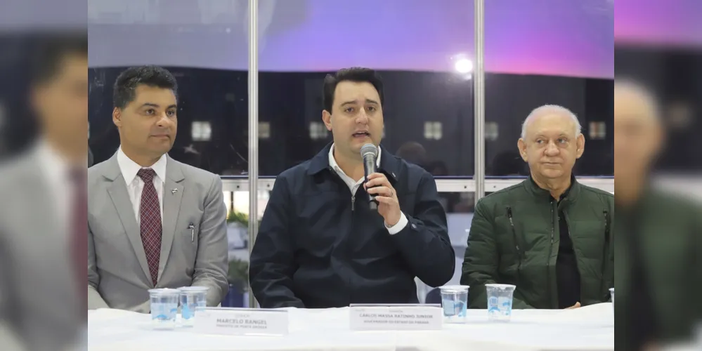Governador Carlos Massa Ratinho Junior entregou nesta quinta-feira (24) licenças ambientais, em Ponta Grossa