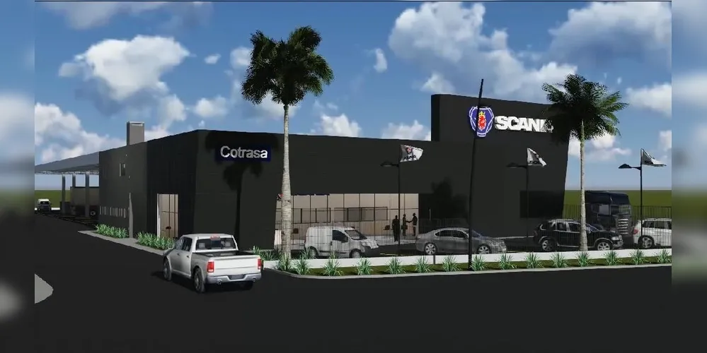 Moderno espaço segue o modelo das novas concessionárias padrão Scania no Brasil 