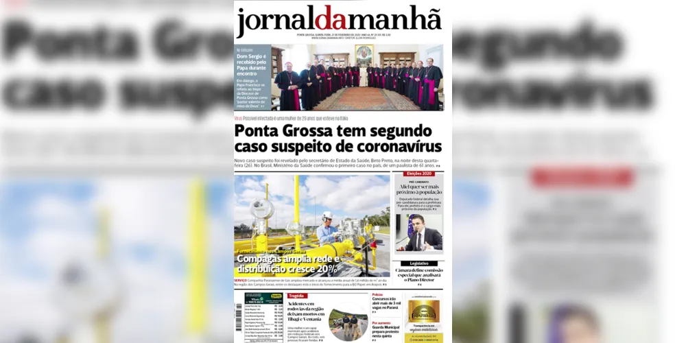 Imagem ilustrativa da imagem Capa do JM desta quinta-feira (27/02/2020)