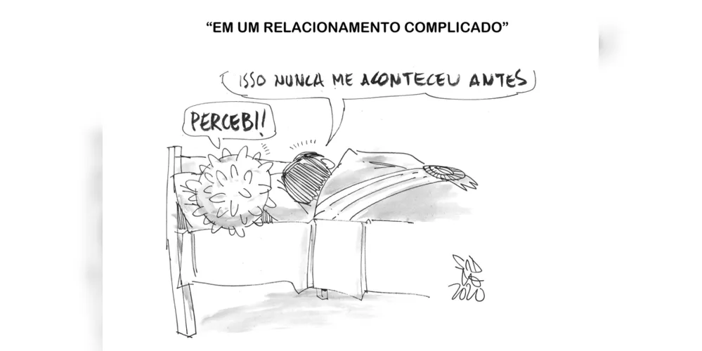 Imagem ilustrativa da imagem Charge da edição desta quarta-feira (25/03/2020) do JM