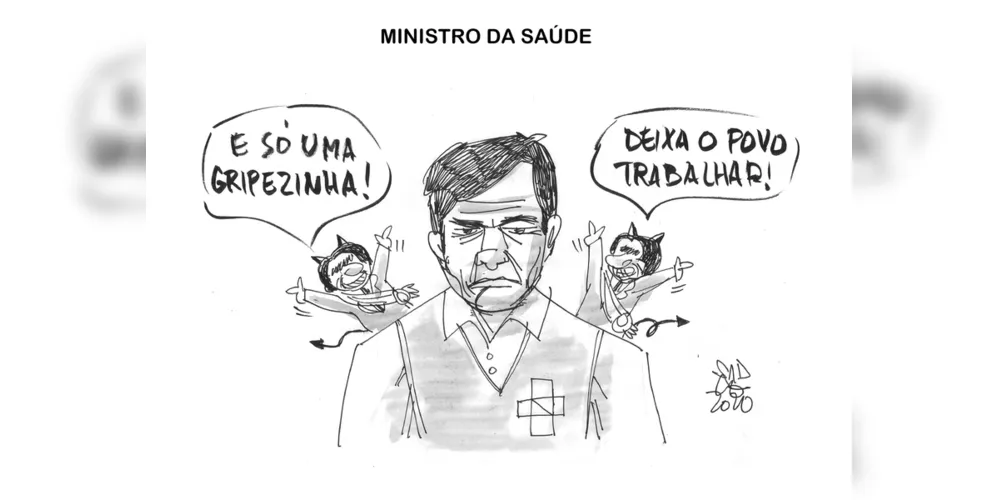 Imagem ilustrativa da imagem Charge da edição desta quinta-feira (02/04/2020) do JM