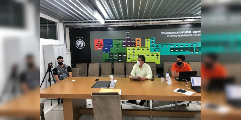 Durante reunião foram repassadas, por meio de chamada de vídeo, orientações aos atletas