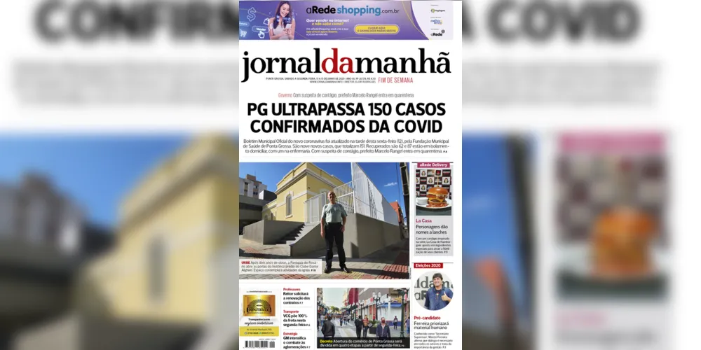 Imagem ilustrativa da imagem Capa da edição deste fim de semana (13/14 e 15/06/2020) do JM