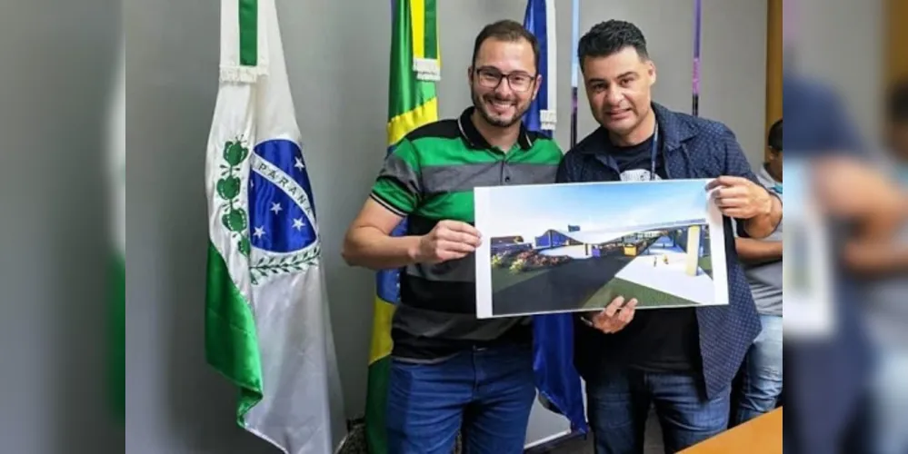 Marcelo Rangel e Daniel Milla quando da apresentação do projeto do terminal