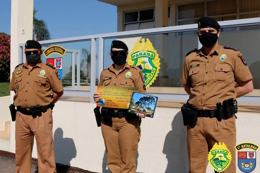 1° Batalhão de Polícia Militar realizou a premiação do 1º Concurso de Fotografias do 1⁰ BPM alusivo aos 166 anos da PMPR