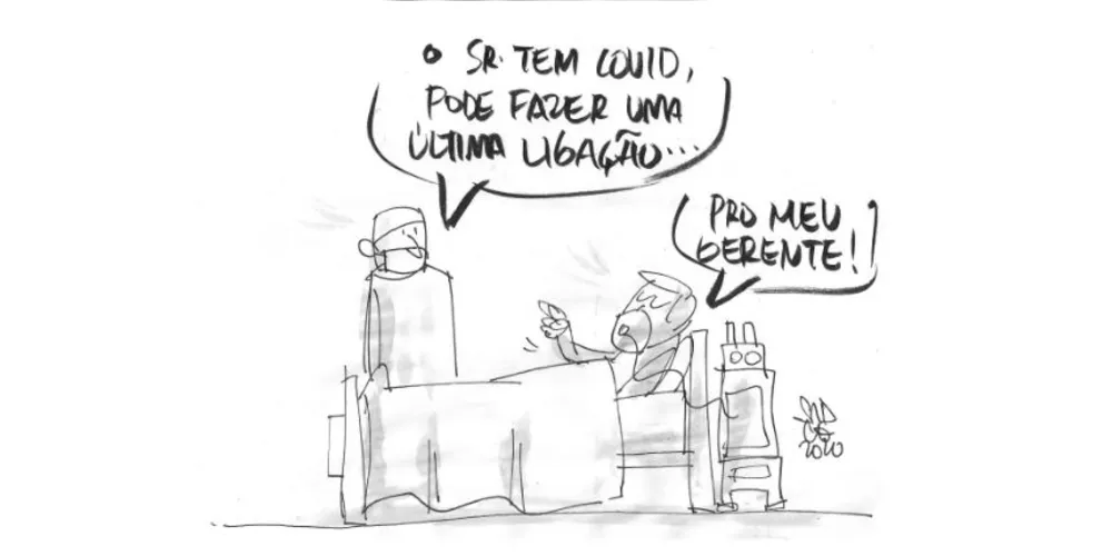 Imagem ilustrativa da imagem Charge da edição deste fim de semana (17, 18 e 19/07/2020) do JM