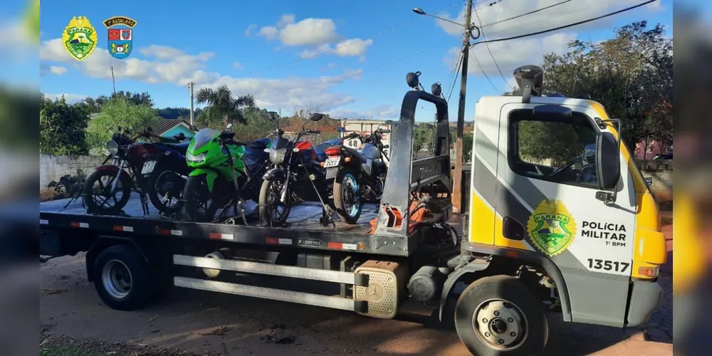 Operação Cavalo de Aço resultou na apreensão de cinco motocicletas nesta segunda