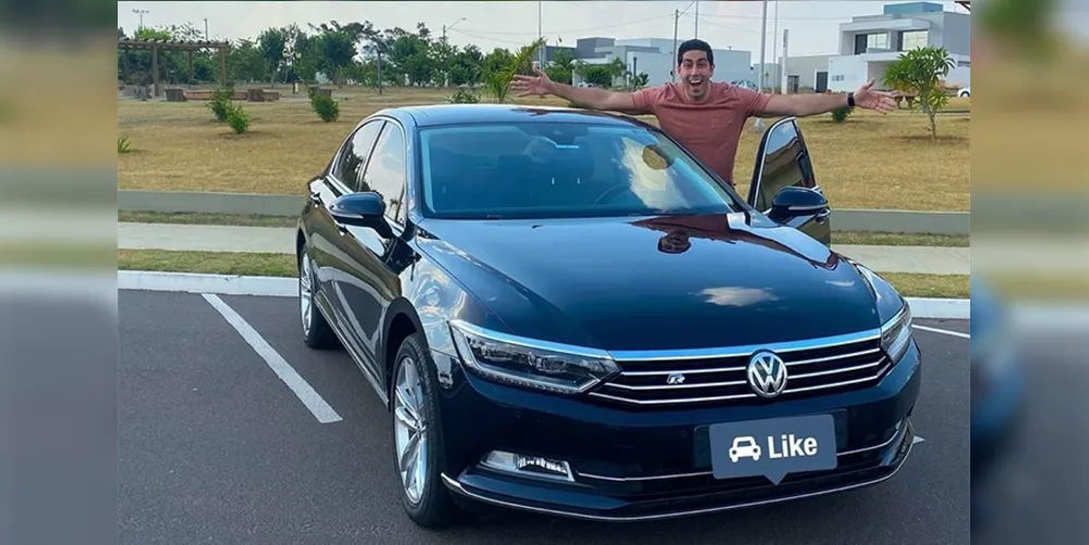 O carro a ser sorteado é um VW Passat Highline 2.0 2018, avaliado em R$ 130 mil.