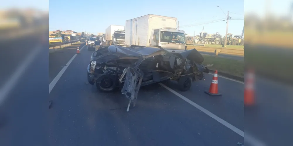 Acidente aconteceu no fim da tarde de quarta-feira em Ponta Grossa