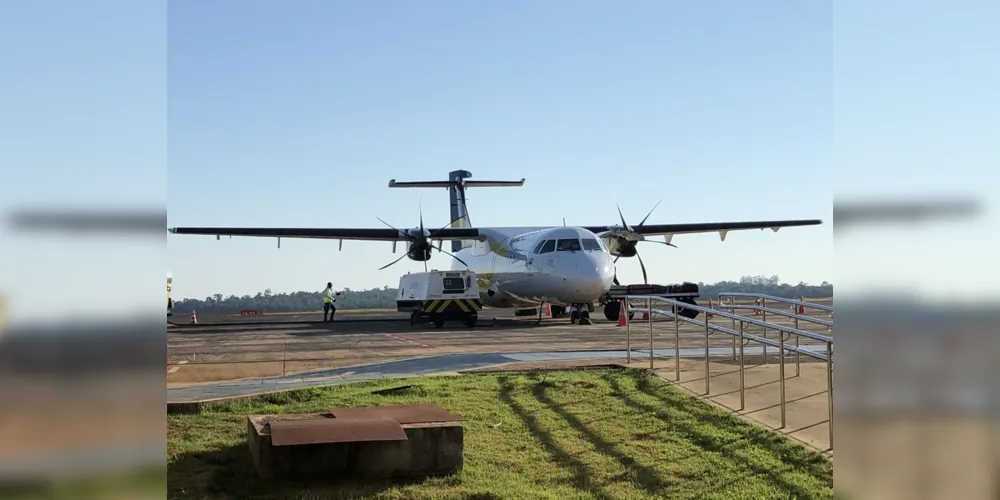 Turistas poderão pegar o voo em Foz do Iguaçu para vir para Ponta Grossa