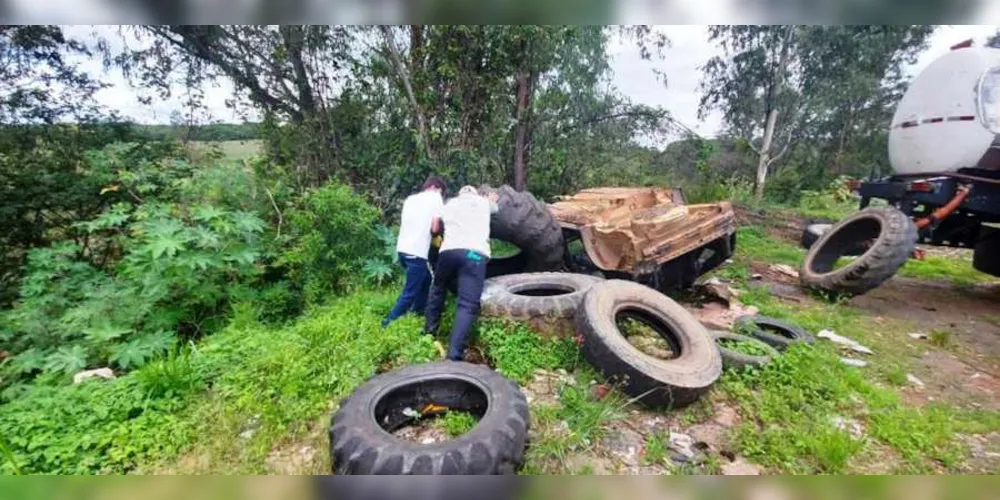 O trabalho em Sengés segue os protocolos de prevenção da Covid-19