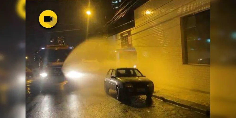 Imagem ilustrativa da imagem Prefeitura de PG sanitiza pontos de circulação da cidade