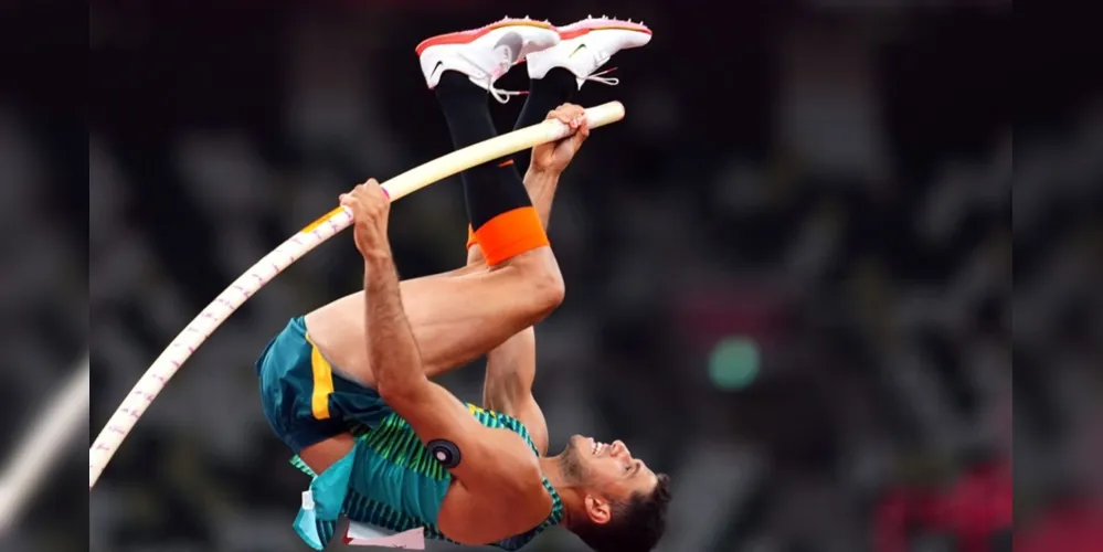 Imagem ilustrativa da imagem Thiago Braz conquista bronze para o Brasil no salto com vara