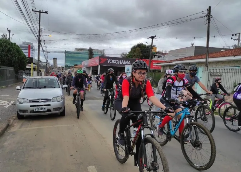 Passeio da padroeira de do Brasil reuniu 150 ciclistas em PG