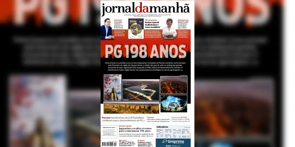 Imagem ilustrativa da imagem Capa da edição desta quarta-feira (15 e 16/09/2021) do JM