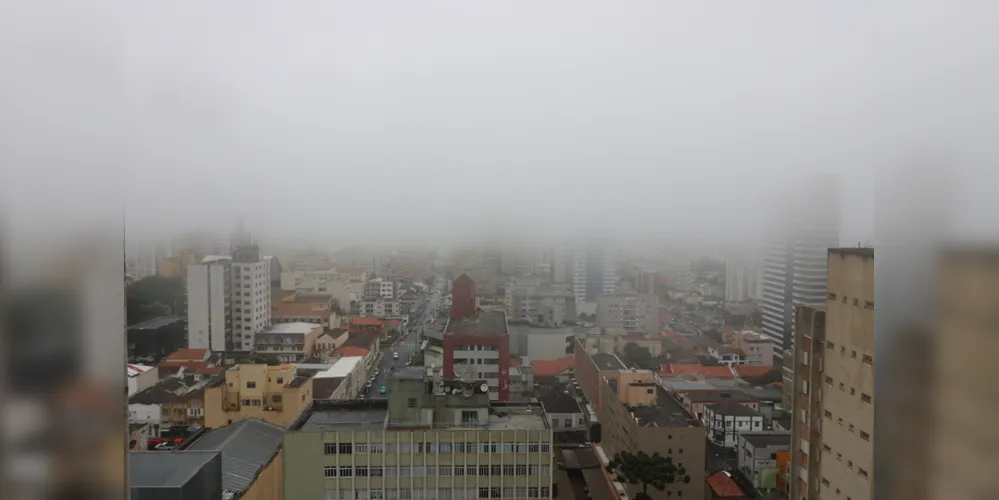 Conforme a SIMEPAR, Ponta Grossa tem previsão de chuva para o final de semana