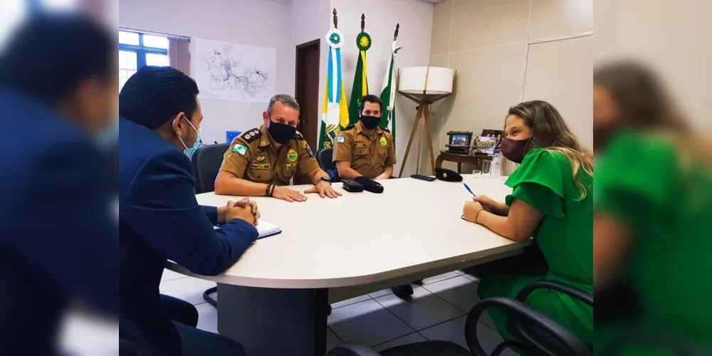 Representantes da prefeitura estiveram reunidos com o novo comandante do 26º Batalhão da Polícia Militar