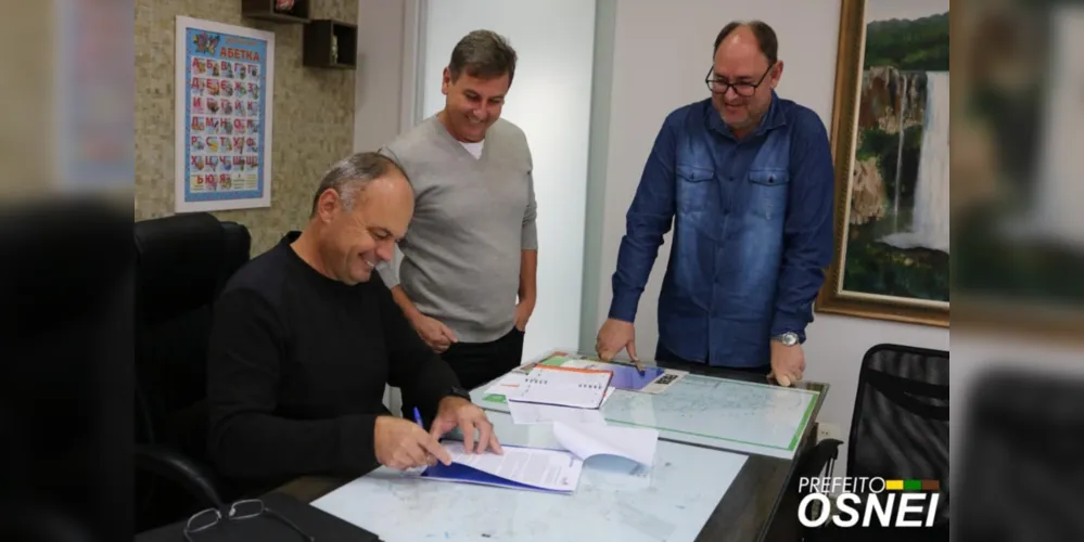 Prefeito Osnei Stadler assinou Termo de Compromisso e Responsabilidade junto à Sanepar