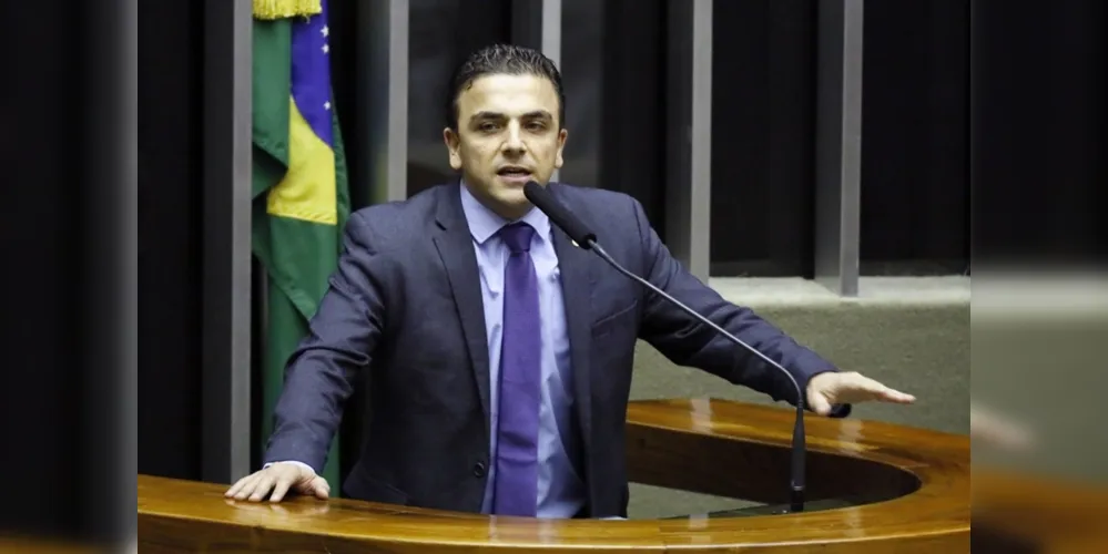 O deputado federal ponta-grossense na Câmara dos Deputados, em Brasília.