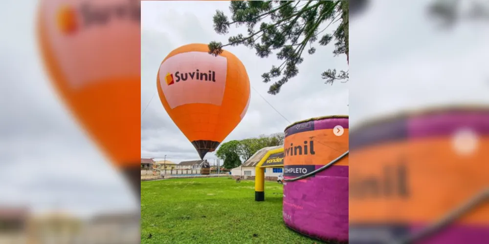 Serão 10 minutos de voo de balão, com direito a um cenário 360º da cidade de Ponta Grossa