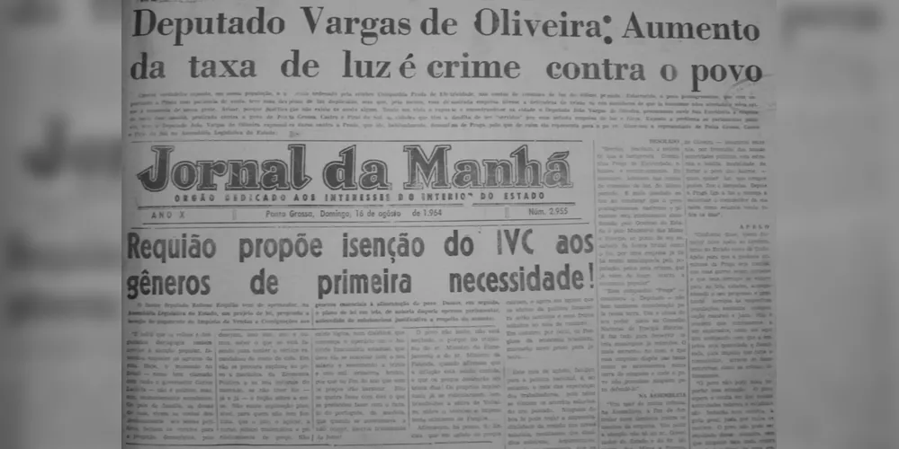 Coluna Fragmentos: Novos Tempos: O JM e João Vargas de Oliveira | Jornal da  Manhã - O mais influente dos Campos Gerais