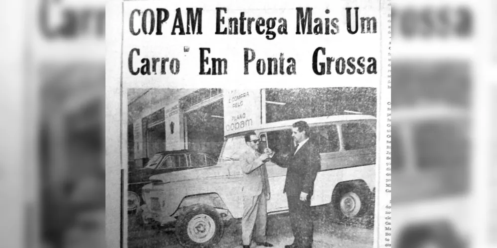 No dia 15 de abril de 1967 o JM noticiou a entrega de uma Rural Willys pelo consórcio COPAM em Ponta Grossa