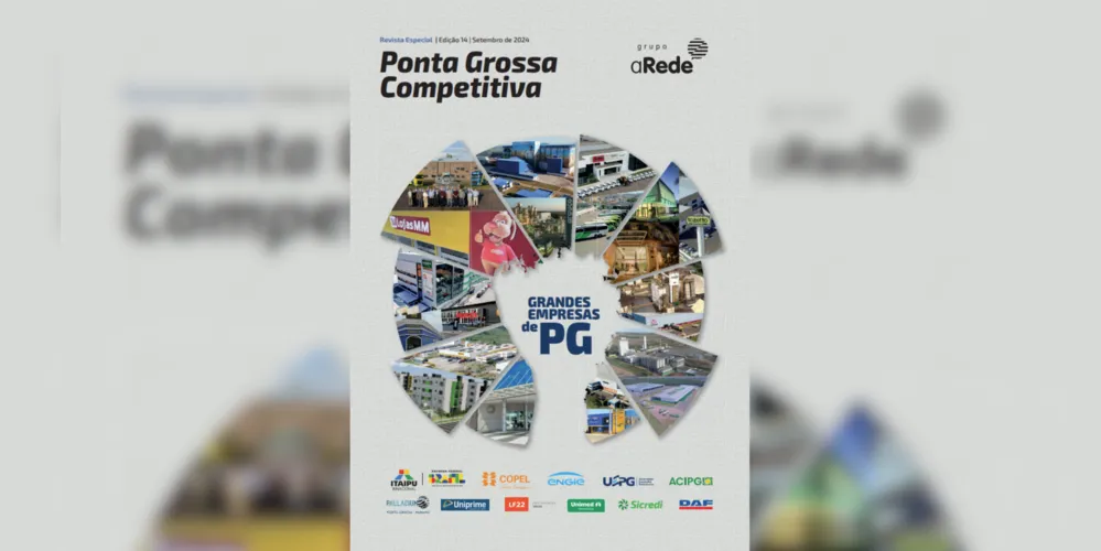 Capa da nova Revista PG Competitiva, do Grupo aRede