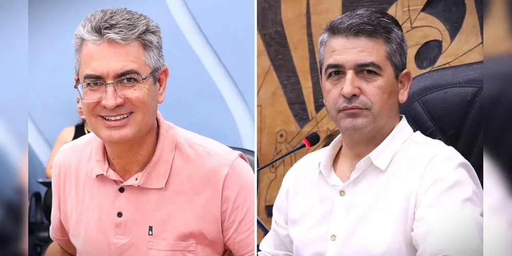 Júlio Kuller (à esquerda) e Pastor Ezequiel (à direita) devem se colocar como candidatos à presidência da Câmara de Ponta Grossa