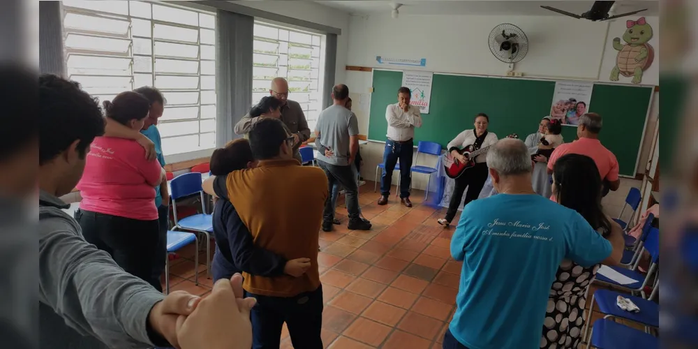 Tarde de convivência entre os casais