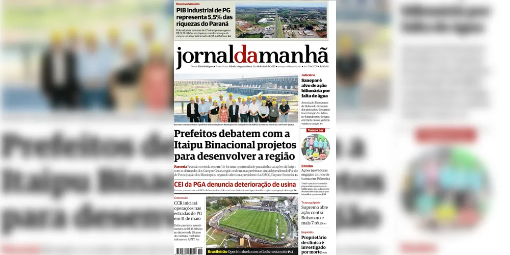Imagem ilustrativa da imagem Capa da edição deste fim de semana (12, 13 e 14/04/2025), do JM